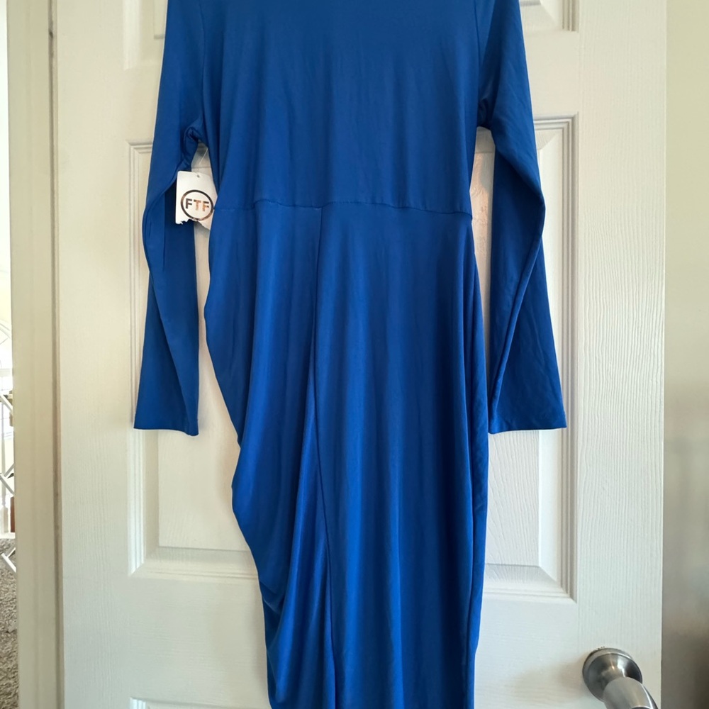 Fashion to Figure Blue Long Sleeve Dress